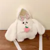 Cute rabbit-shaped velvet felt bag for small item storage Specification image